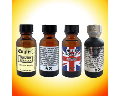 English Premium Gold, English White, English Royale & English Platinum Labels