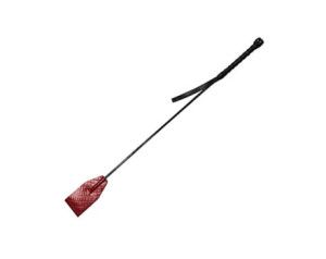 Leather Riding Crop Burgunday/Black