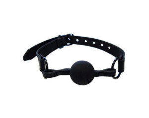 Rouge Leather Ball Gag Black W/Access