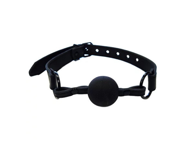 Rouge Leather Ball Gag Black W/Access