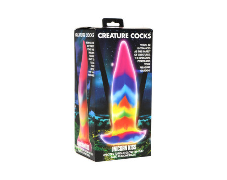 Creature Cocks Unicorn Tongue GITD Dildo