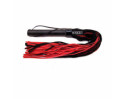 Rouge Suede Flogger/Leather Handle Bk/Rd