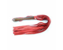 Rouge Wooden Handle Leather Flogger Red