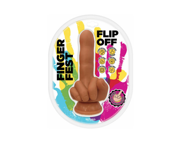 Finger Fest Flip Off Dildo Tan