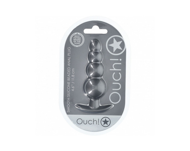 Ouch! Smooth Sili Beaded Plug 4.6in GM