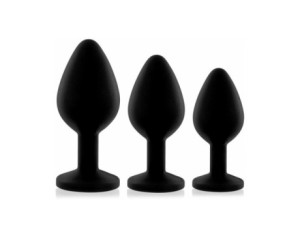 Rianne S 3-Piece Booty Plug Set Black