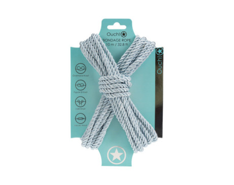 Ouch! Bondage Rope 10m Nylon Powder Blue