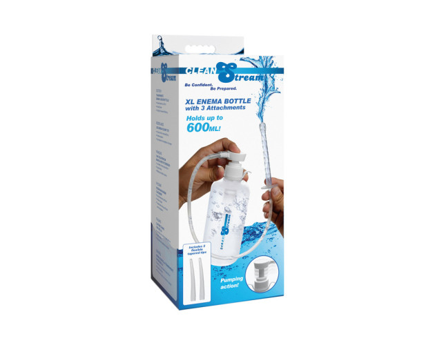 CleanStream XL Enema Bottle 3Attachments