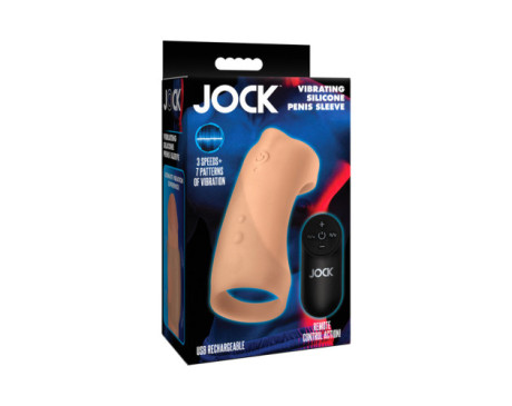 JOCK Vibrating Sili Penis Sleeve Medium