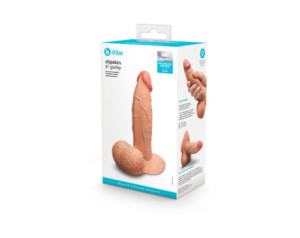b-Vibe Slipskin Dildo 6in Girthy Mocha