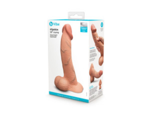 b-Vibe Slipskin Dildo 10in Curved Mocha