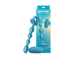 Luv Inc Gr41: Grooved Ring Luv Beads Blu