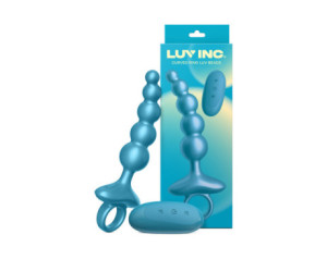 Luv Inc Cr23: Curved Ring Luv Beads Blue