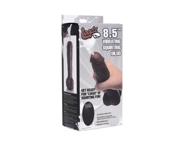 Loadz 8.5 in. Squirting Dildo Dark