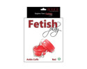 Rouge Fetish Play Vegan Ankle Cuffs Red