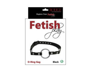 Rouge Fetish Play Vegan O-Ring Gag Black