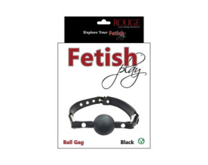 Rouge Fetish Play Vegan Ball Gag Black