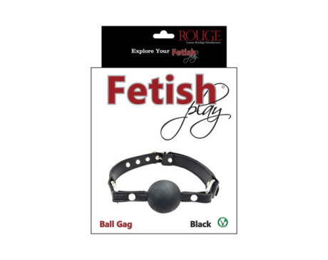 Rouge Fetish Play Vegan Ball Gag Black