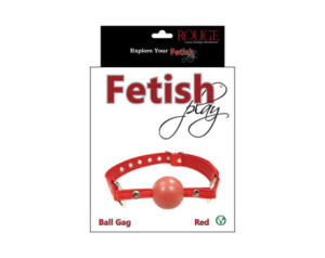 Rouge Fetish Play Vegan Ball Gag Red