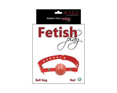 Rouge Fetish Play Vegan Ball Gag Red