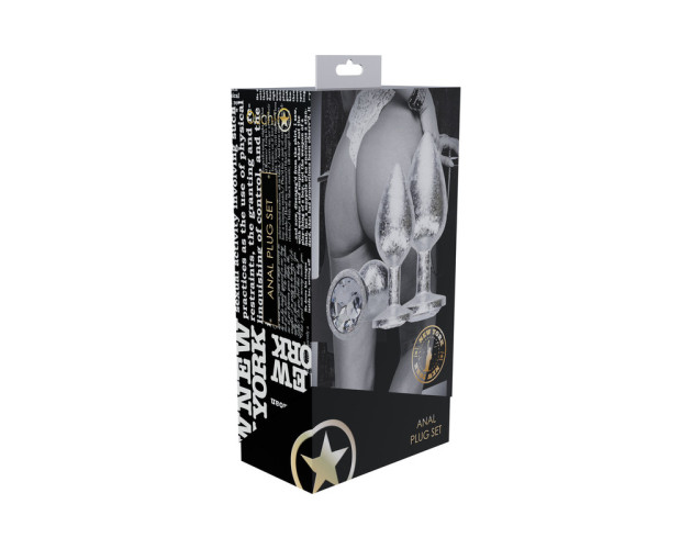 Ouch! NY Metal Anal Plug Set Silver