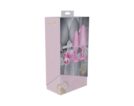 Ouch! Paris Metal Anal Plug Set Pink