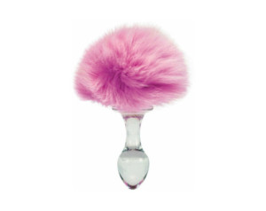 Crystal Delights Magn BunnyTail Plug Pnk
