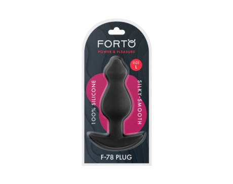 Forto F-78 Pointee Silicone Plug Lrg Blk