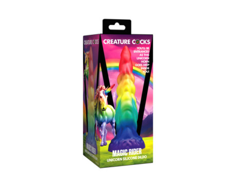 Creature Cocks Rainbow Horn Sili Dildo