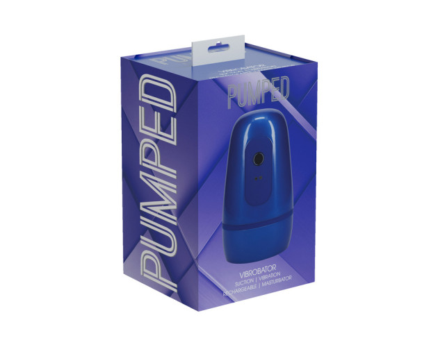 PUMPED Vibrobator Masturbator MetalBlue
