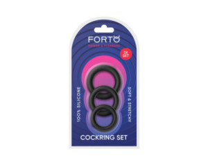 Forto F-39: Trio Cockring Set Black