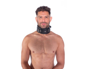 Prowler RED Leather Lockable Collar LXL
