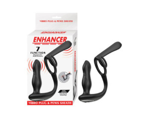 Enhancer Vibro Plug & Penis Sheath Black