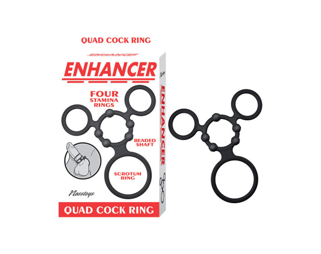 Enhancer Quad Cockring Black
