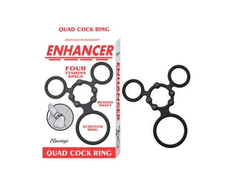 Enhancer Quad Cockring Black