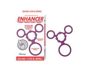 Enhancer Quad Cockring Rubine Red