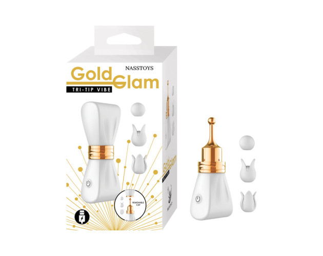 Gold Glam Tri-Tip Vibe White