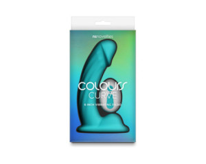 Colours Curve Vibrating 6in Dildo Teal