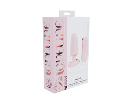 Loveline Velvet Sili RC Vibrat Plug Pink