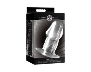 Master Series Dicked Clear Hollow Plug L