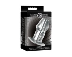Master Series Dicked Clear Hollow Plug M