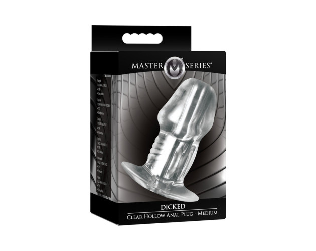 Master Series Dicked Clear Hollow Plug M