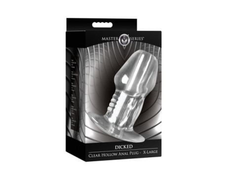 Master Series Dicked Clear HollowPlug XL