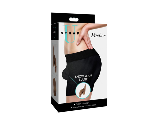 Strap U 3.6in Sili Packer Dildo Medium