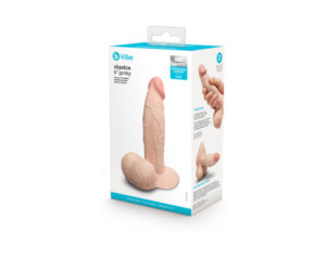 b-Vibe Slipskin Dildo 6in Girthy Cream