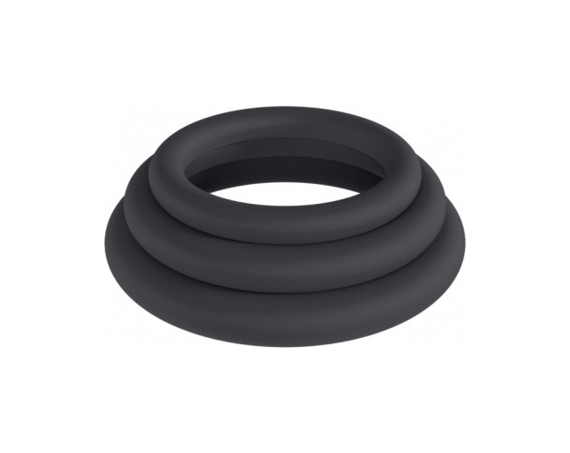 LEVELZ Classic Sili C-Ring Set XS/S/M Bk LEVELZ Classic Sili C-Ring Set XS/S/M Bk