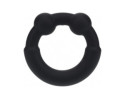 LEVELZ Metal & Silicone Cock Ring Black LEVELZ Metal & Silicone Cock Ring Black