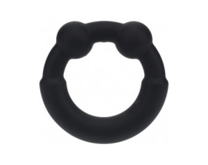 LEVELZ Metal & Silicone Cock Ring Black
