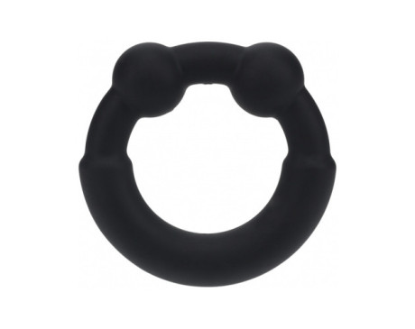 LEVELZ Metal & Silicone Cock Ring Black LEVELZ Metal & Silicone Cock Ring Black