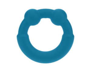 LEVELZ Metal & Silicone Cock Ring Teal